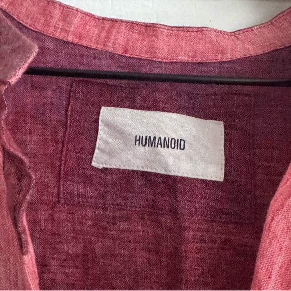 Humanoid Oversized Linen Striped Dress Made in Romania - Picture 8 of 9